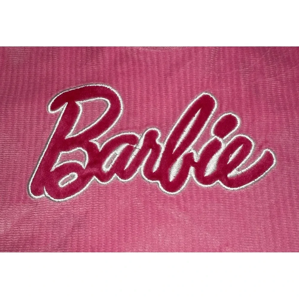 Barbie Sweater Toddler Girls Size 24M Pink Embroidered Long Sleeves Soft Cuddly